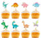 32 Stück Dinosaurier Cupcake Topper, Dino Thema Geburtstagstorte Dekoration, Personalisierter Geburtstags Cupcake Topper, Cupcake Toppers Picks für Kinder, Tiere Cake Topper für Party