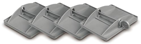 ENVA Stützplatten Set für Wohnwagen 4TLG. stabile Wohnwagenstützen robuste Unterlegplatten Stützen für Wohnwagen Wohnwagenstabilisierung verhindert Einsinken und Wegrutschen auf weichen Böden