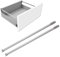 EVOTRADE Componentes de repuesto para cajones interiores Delinia Leroy Merlin (frontal bajo/alto, guías 270/480 mm) para muebles de baño y cocina con amortiguación total (tubo lateral)