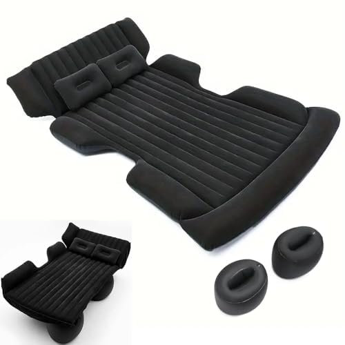 Auto Luftmatratze, für Dacia Duster 2018 2019 Auto Matratze Beflockte Camping Matratze mit 2 Aufblasbare Kopfkissen Auto Bett,B
