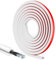 3M Mini Cable Trunking Self Adhesive Half Round Cable Cover for 1 Wire Hider Flexible Wire Covers for Cables for Wall Mount TV and Under Desk Cable Management (White)