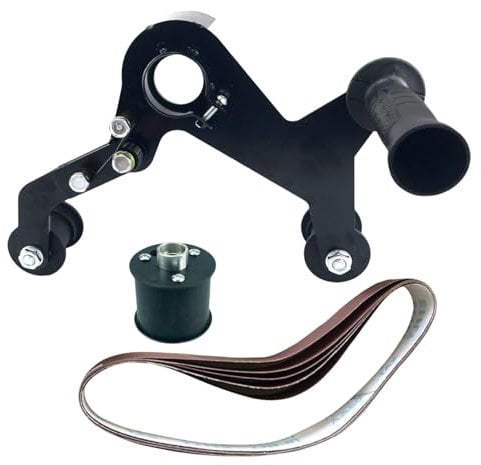 Belt Sander for Tubes, Angle Grinder Belt Sander | Stainless Steel Grinder for Wood and Pipes, Rust Removal Tool with Ergonomic Handle for Rust, Burrs,