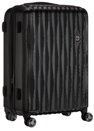 WENGER Energie Hartschalenkoffer M, 65/75 l Erweiterbar, 4 Rollen | Robuster Reisekoffer 27/31 x 44 x 65 cm für Urlaub mit TSA-Schloss, Doppelrollen und Teleskopgriff