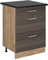 Vicco Meuble Cuisine R-Line, Gris Noble, 60cm avec tiroirs, PT Anthracite