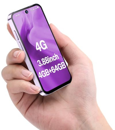 YOHOPE 4G Unlocked Mini Smartphone - Schermo HD 3.88”, Dual SIM Dual Standby, Batteria 1950mAh, Face ID - Ideale per bambini e studenti come cellulare di backup (rosa chiaro-4G)
