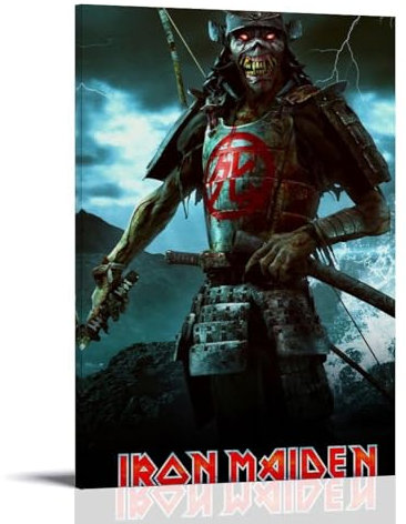 HGXLOWUA Iron Maiden Wall Art Colorful Decorative Poster Art Canvas Gift For Friends Room Beautiful Suitable For Living Room And BedroomFrame-style12x18inch(30x45cm)