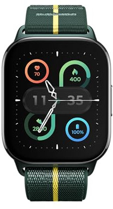 Motorola moto watch fit, PANTONE Trekking Green, 1.9 OLED Display, Fitness Smartwatch, 16-Day Battery, Android Compatible with Co2 offset