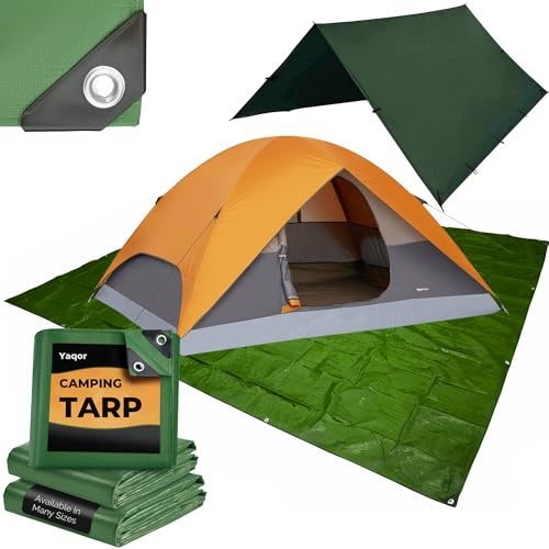 Bache De Sol Camping. Baches Imperméables pour Exterieur. Bâche De Protection Imperméables. Protection Résistante avec Bâches, Plastiques De Couverture Et Tissus (3x5.5m)