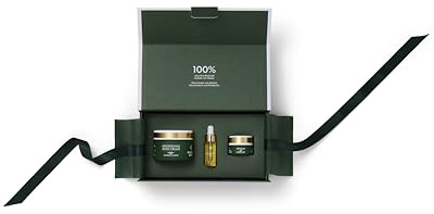 Pharmos Natur Deep Nourishing Ritual Geschenkset – Naturkosmetik mit Bio Aloe Vera Gesichtscreme Öl Serum & Lippenpflege für nährende holistische Hautpflege bei trockener & empfindlicher Haut