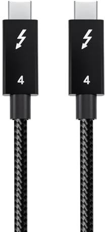 Puiseno USB4 Kabel 40Gbps 240W Schnellladen, Thunderbolt 4 kompatibles USB-C Datenkabel mit 8K@60Hz Videoübertragung, USB-C Monitor Kabel mit DP Alt Mode für MacBook, iPad, Dockingstation(2m)