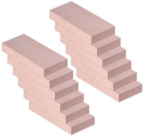 Schamottesteine, Holzofen, Schamottesteine, Größe 22,9 x 10,2–1,3 x 2,5–0,6 cm, 12 Stück