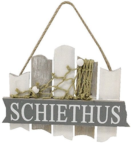 Schiethus Badezimmer Schild 18 cm Netzt und Muschel Beach Maritim