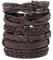 MILAKOO Geflochtenes Lederarmband Leder Rope Woven Wrap Link Manschettenarmband Herren Damen