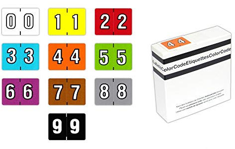 Color Ziffernsignale 7, braun, Farbsystem Leitz/Elba, 500 Stück auf Rolle