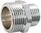 SOMATHERM FOR YOU, Mamelon laiton nickelé réduit double mâle 15/21-20/27, raccord durable pour eau chaude/froide, installation facile, compatible avec tous raccords filetés
