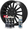 FULL DIP - Pack Llantas Vinilo Líquido 3 Sprays Negro + 1 Spray Brillo - 400 ml. Unidad