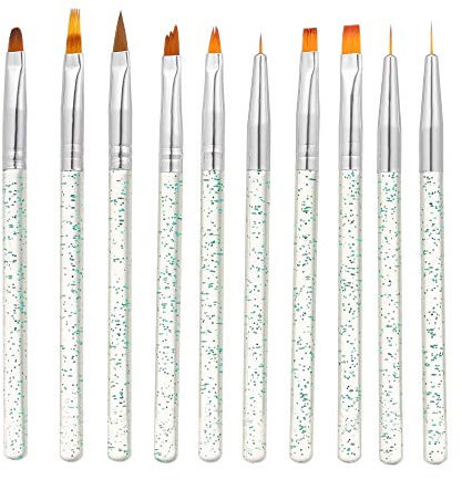 gel pinsel 10-teilig Nagel Pinselset Nagel Kunst Malerei Zeichnung Pinsel Set Gel Pinsel Geln?gel Pinsel f¨¹r UV Gel und Acrylfingern?gel Nailart Manik¨¹re Nagelzubeh?r