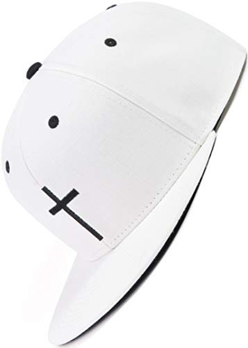 Bexxwell Snapback Cap weiß mit Kreuz (optimale Passform, Kappe, White, Cross, Unisex)