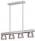Reality Leuchten Pendelleuchte Karina R30064054, Holz grau, Glas rauchfarbig, exkl. 4x E14
