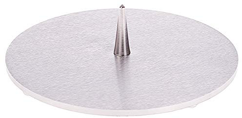 FRITZ COX Kerzenständer aus Edelstahl - gebürstete, Pflegeleichte Oberfläche | modernes Design | Durchmesser 14 cm