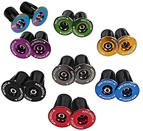 1 Pair Aluminum Bike Handlebar End Plugs, Expanding Locking Bar End Caps for Road Bike Mountain Bike MTB BMX Fixie, Bar End for Handlebar Grip (Black)