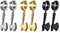 JewelryWe 3Pairs Unique Axe Earrings Fashion Trend Stainless Steel Hatchet Dangling Stud Earrings Set for Men Women