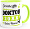SpecialMe® Tasse Doktor-Titel Geschenk Doktorand Abschluss Studium Doktorarbeit mit Name personalisiert Doktor inner-hellgrün Keramik-Tasse