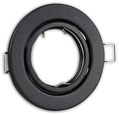 Einbaustrahler Rahmen graphit rund schwenkbar - Einbaurahmen für GU10 MR16 Leuchtmittel - Ø70mm Bohrloch Einbau-Spot Strahler Einbauleuchte