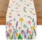 Artoid Mode Tulpen Lavendel Frühling Tischläufer, Saisonnal Sommer Küche Tisch Dekoration Drinnen Urlaub Party Dekor 40x140 cm