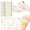 BETESSIN JGA Armbänder Set für Frauen (1 Bride + 11 Bride Crew) mit 3 × JGA Tattoo Gold Silber Bride Tattoos für Junggesellinnenabschied Braut Hochzeit Hen Party Accessoires