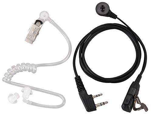 ZeeDa 2 Pin PTT MIC Headset Covert Acoustic Tube In-ear Earpiece For UV-5R -888S CB Radio Accessories