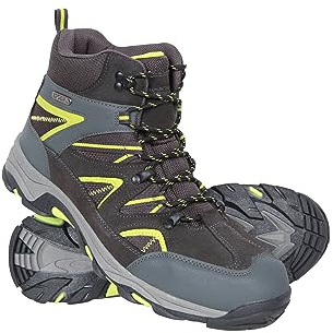 Mountain Warehouse Rapid Mens Waterproof Walking Boots - Rain Shoes Sturdy Grip, Eva Cushioned, Mesh Lined - For Spring Summer, Hiking, Camping in Wet Weather Black Adult Shoe Size 8