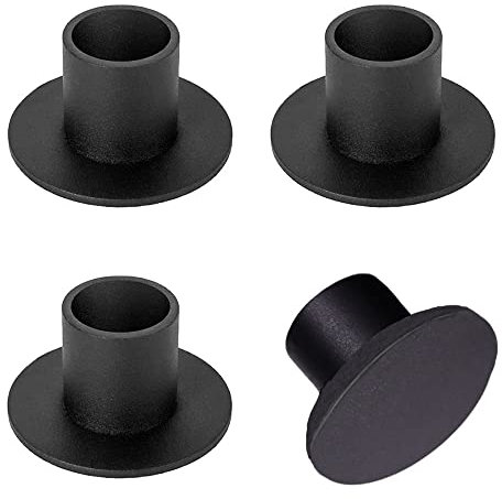 Zasiene Rund Schmiedeeiserner Kerzenhalter 4 Stück Stabkerzenhalter Schmiedeeiserner Kerzenhalter Kerzenständer Stabkerzen Kerzentülle Schwarze Kerzenhalter für Hochzeit Weihnachts Halloween