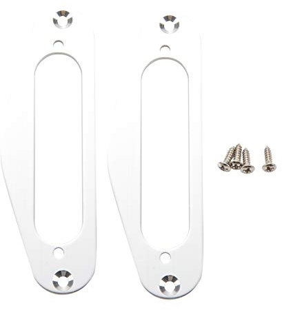 2 Stück Gitarren-Tonabnehmer-Rahmen Montagering Single Coil Metall Flat Humbucker Pickup Ring für TL Style E-Gitarren (Silber)
