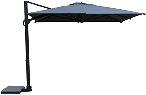 Maffei Art 209R Peter, sombrilla lateral retráctil rectangular 300 x 400, marco color grafito, tejido TexMa, fabricado en Italia., antracita, Telaio Grafite 3x4