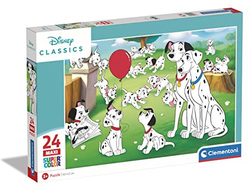 Clementoni - 24245 - Supercolor Puzzle - Disney Classics - Puzzle 24 Maxi Teile Ab 3 Jahren, Buntes Kinderpuzzle Mit Besonderer Leuchtkraft & Farbintensität, Geschicklichkeitsspiel Für Kinder