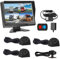 VSYSTO 4-Kanal HD 1080P LKW Kamerasystem, Rückfahrsymbol, Einstellbare Displayhelligkeit, 10,1 Zoll Bildschirm 4 Kameras Backup Kamera Infrarot-Nachtsichtgläser, GPS (10,1 Zoll + 1080P Kameras *4)