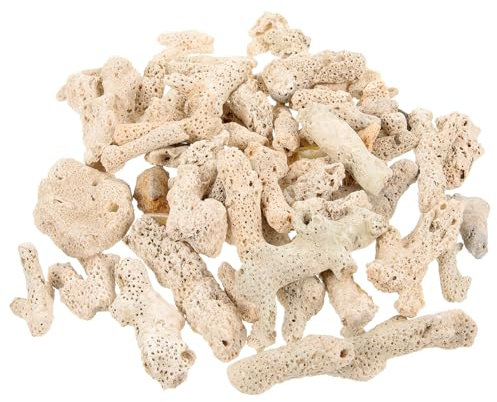 Mipcase Aquarium Filter Media Crushed Coral 1 Fish Tank Coral Filter Coral Bone Mesh Bag Filter Material Aquarium Substrat Süßwasser Teich Filtration Media