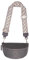 Umhängetasche Crossbody Bag Gürteltasche in Gr. M aus 100% Leder mit breitem Gurt - Helen (dark grau)