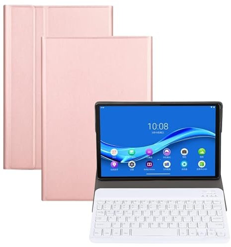 Cas de Clavier de la Tablette AM10 2 en 1 Clavier Bluetooth Amovible + étui de Tablette en Cuir protectrice avec Support pour pour Lenovo M10 FHD Plus 10,3 Pouces