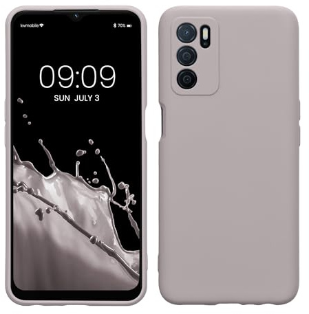 kwmobile Slim Case kompatibel mit Oppo A16 / A16s / A54s Hülle - Handyhülle aus Silikon in Purple Cloud