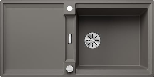 BLANCO ADIRA XL 6 S-F | Granitspüle aus SILGRANIT vulkangrau | [99x49x21,2 cm] | für 60 cm breite Unterschränke | Reinigungsfreundlich | Einbauart: Flächenbündig | Großes Becken