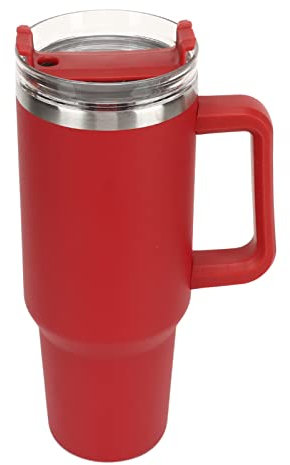 Vacuum Travel Mug, Insulated Straw Water Bottle to Keep Cold and Hot, Stainless Steel Sealed, Double Wall, 40oz Large Capacity for Home (Style 1)