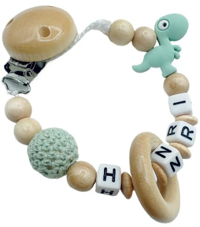 Individuell gestaltetes Babygeschenk mit Namen für Mädchen & Jungen personalisiertes Baby Geschenk (Mint)