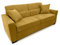 fornera f60 Sofa mit Schlaffunktion - 3 Sitzer Schlafsofa und Klappsofa mit hochwertiger Kaltschaummatratze & CATAS Bettgestell - Schlafcouch mit Bettfunktion gelb (Honey Melon)