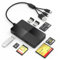 8 en 1 Lecteur Carte SD USB pour SD/TF/CF/XD/MS/Micro SD, Adaptateur Carte SD pour iPhone/iPad/Windows/Mac OS/Chrome OS/Linux, Memory Stick Pro Duo Adaptateur avec Lightning+USB A+USB C