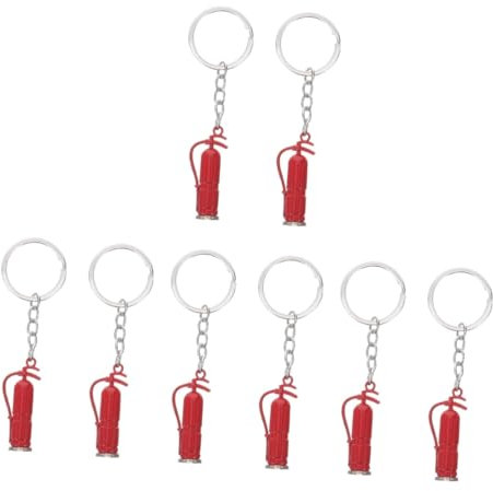 Ciieeo Feuerlöscher Handtasche 8 Stk Feuerwehrmann- Haushaltsgeschenke Für Den Haushalt Key Chain Wiederaufladbar Schlüssel Hängende Verzierung Sackkarre Schlüsselringe Zarter Schlüsselanhänger