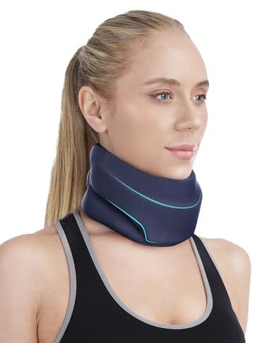 BLABOK Soft Foam Neck Brace, Universal Cervical Collar, Adjustable Neck Support Brace for Sleeping (M)
