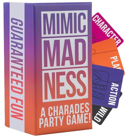 Mimic Madness by Why Don't We - Fun Charades Games for adults - Board Games for adults - Party Games Adult with 210 Cards