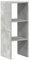 vidaXL Bücherregal Stapelbar Betongrau 30x30x80 cm Holzwerkstoff, Bücherständer, Büroschrank, Aktenregal, Bücherschrank, Büroregal, Highboard, Regal